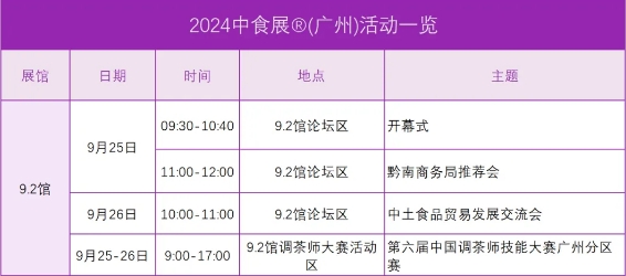 9月25日開幕！2024中食展?廣州參觀指南助您高效逛展